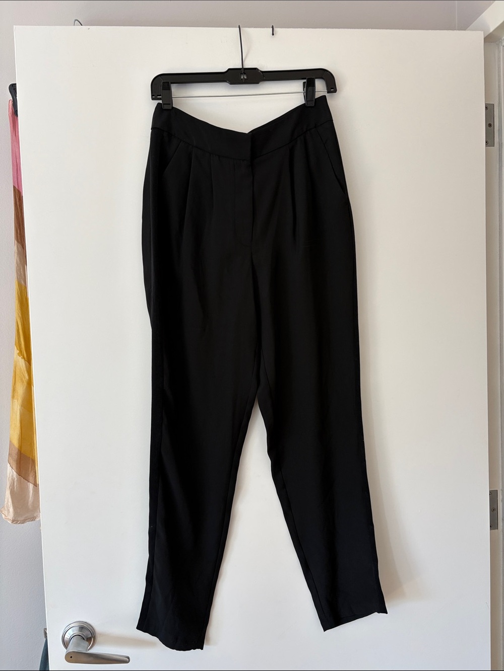 BCBGeneration Black High-Rise Tapered Trousers